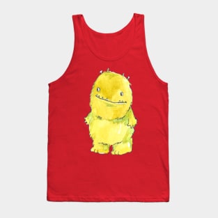 Yellow Watercolor Monster Tank Top